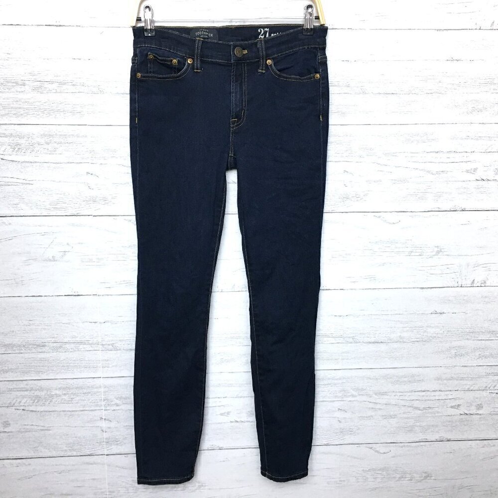 J. Crew Women's Jeans Toothpick Ankle Skinny Dark Wash Stretch size 27 length 28